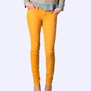 Michael Kors Skinny Jeans Mustard Orange Stretch Size 4